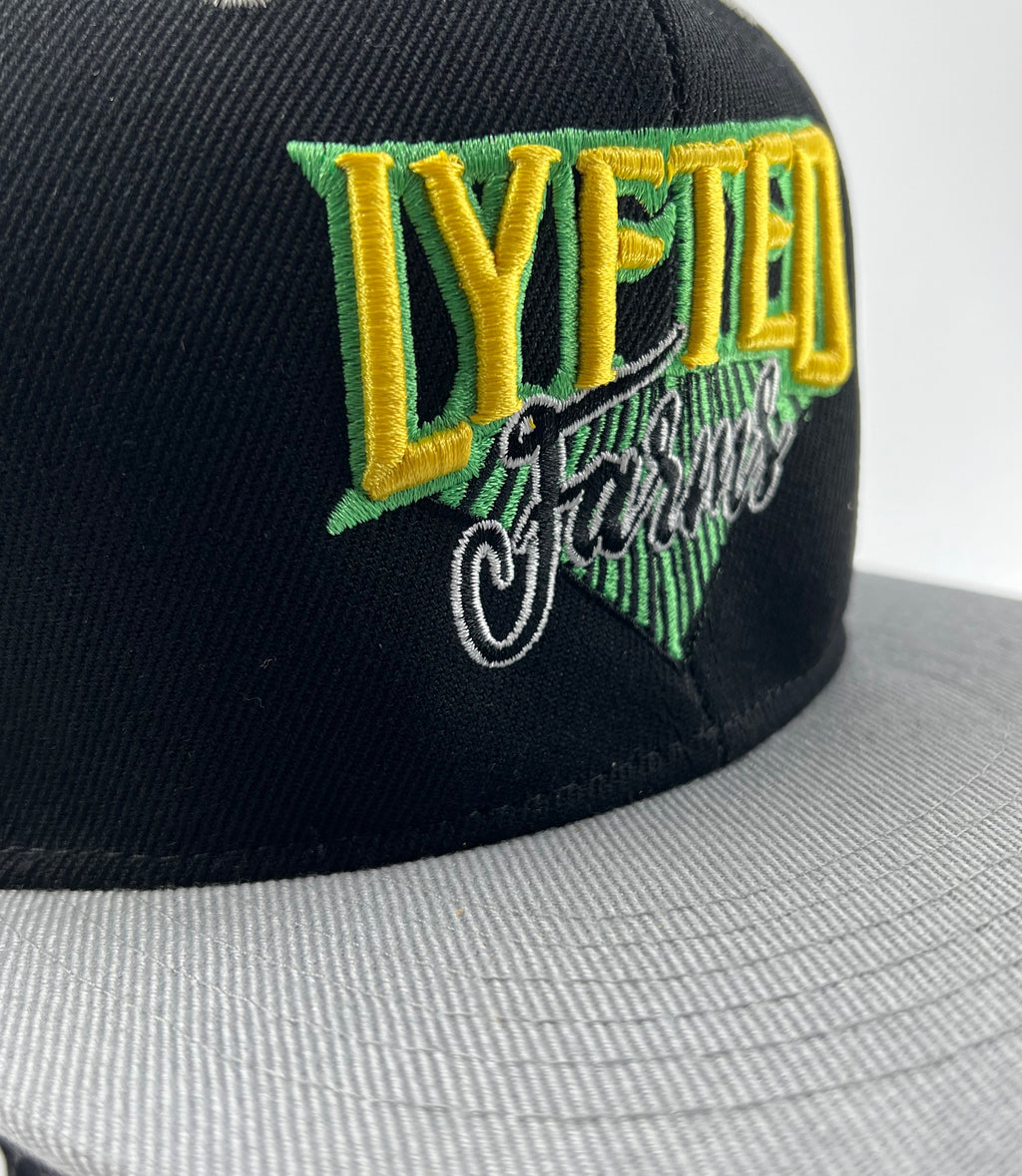 Snapback hat black gray