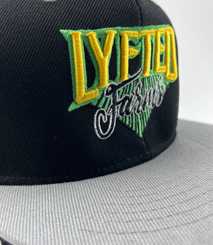 Snapback hat black gray