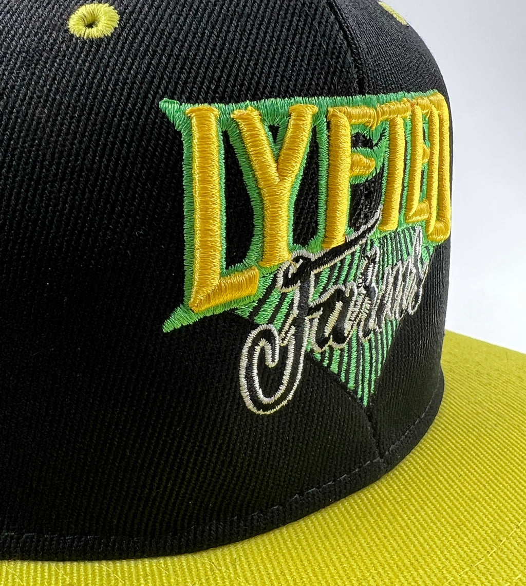 Snapback hat Black yellow
