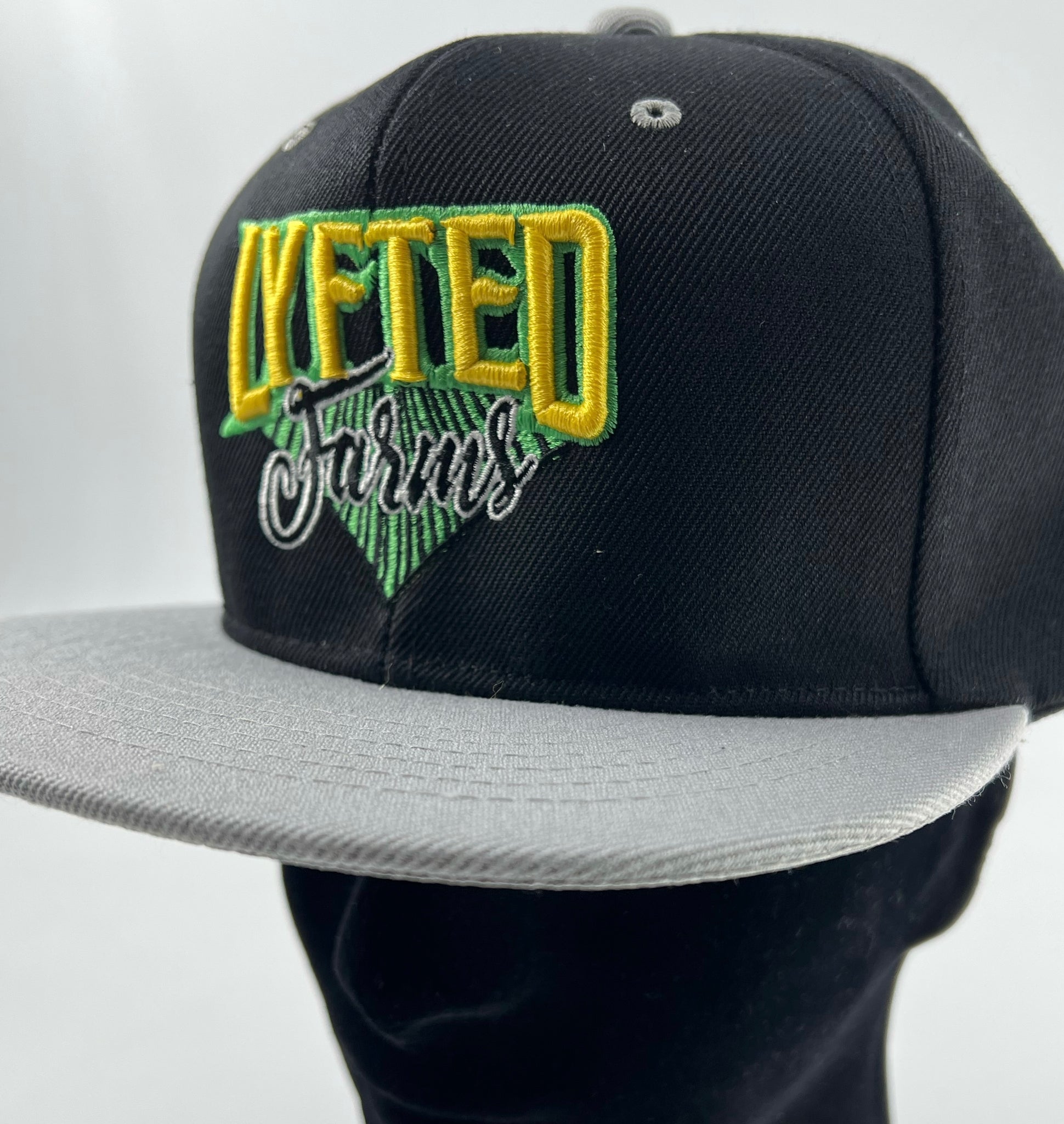 Snapback hat black gray